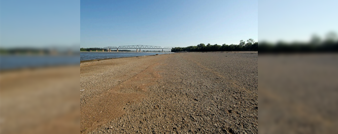 Beach on Mississippi River